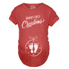 Maternity Snow Globe  T Shirt Funny Cute Christmas Reveal Pregnancy Announcement