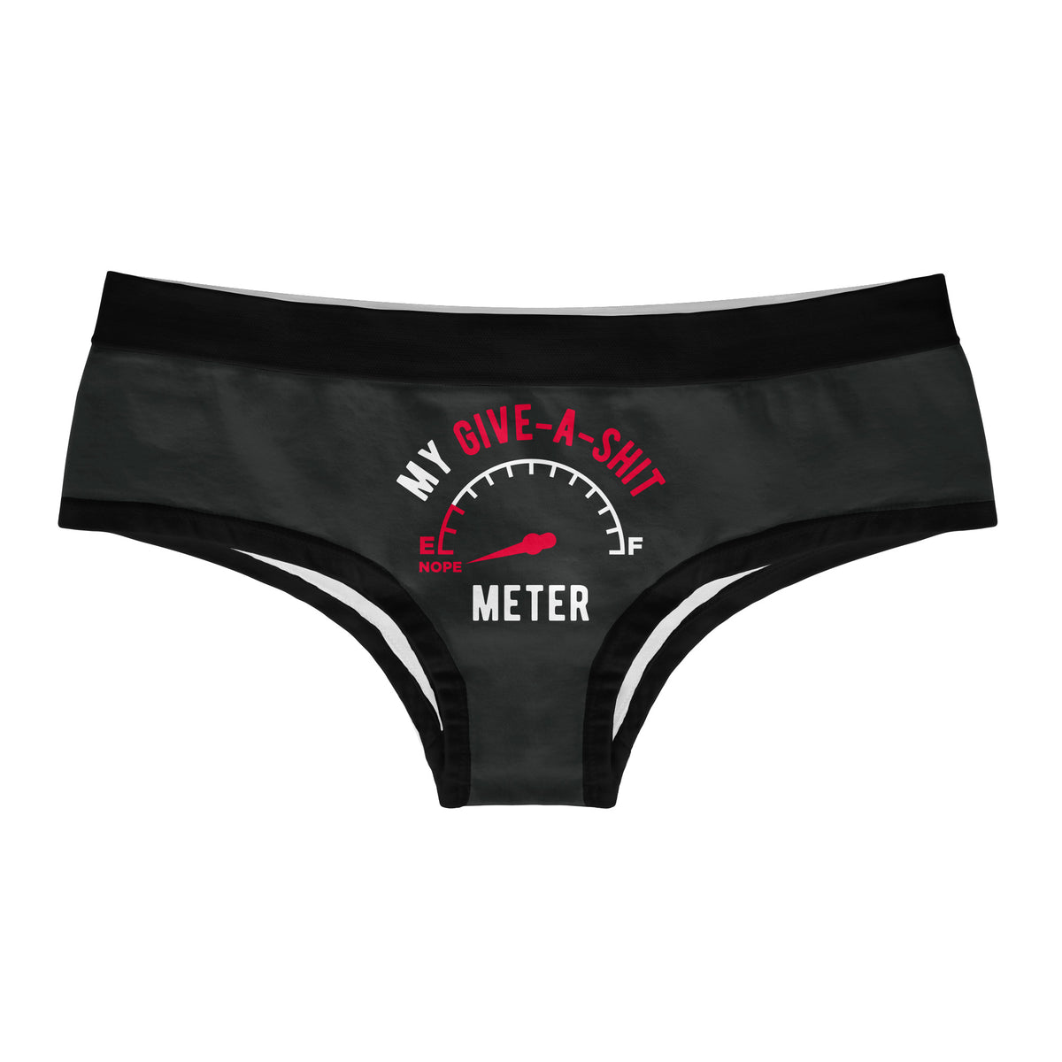 Womens Give A Shit Meter Panties Funny Sarcastic Graphic Bikini