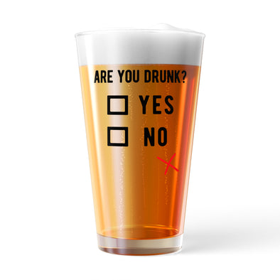 Are You Drunk Pint Glass Funny Sarcastic Drinking Party Joke Novelty Cup-16 oz