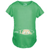 Maternity Baby Peeking T Shirt Funny Pregnancy Tee For Expecting Mothers