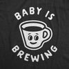 Maternity Baby Is Brewing Tshirt Funny Pregnancy Coffee Lover Announcement Graphic Tee