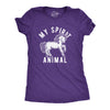 Womens My Spirit Animal: Unicorn Tshirt Funny Mythical Horse Sarcastic Graphic Novelty Tee