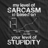 My Level Of Sarcasm Is Based On Your Level Of Stupidity Men's Tshirt