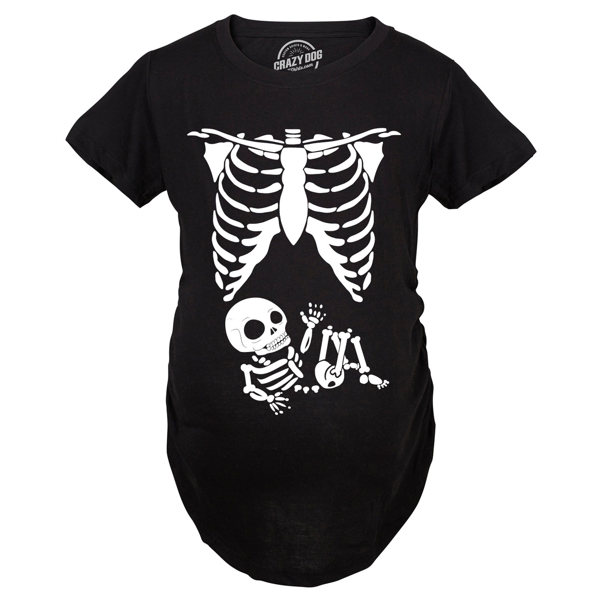 Maternity Skeleton Baby T Shirt Funny Cute Pregnancy Halloween Tee Announcement