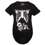 Maternity Skeleton Baby T Shirt Funny Cute Pregnancy Halloween Tee Announcement