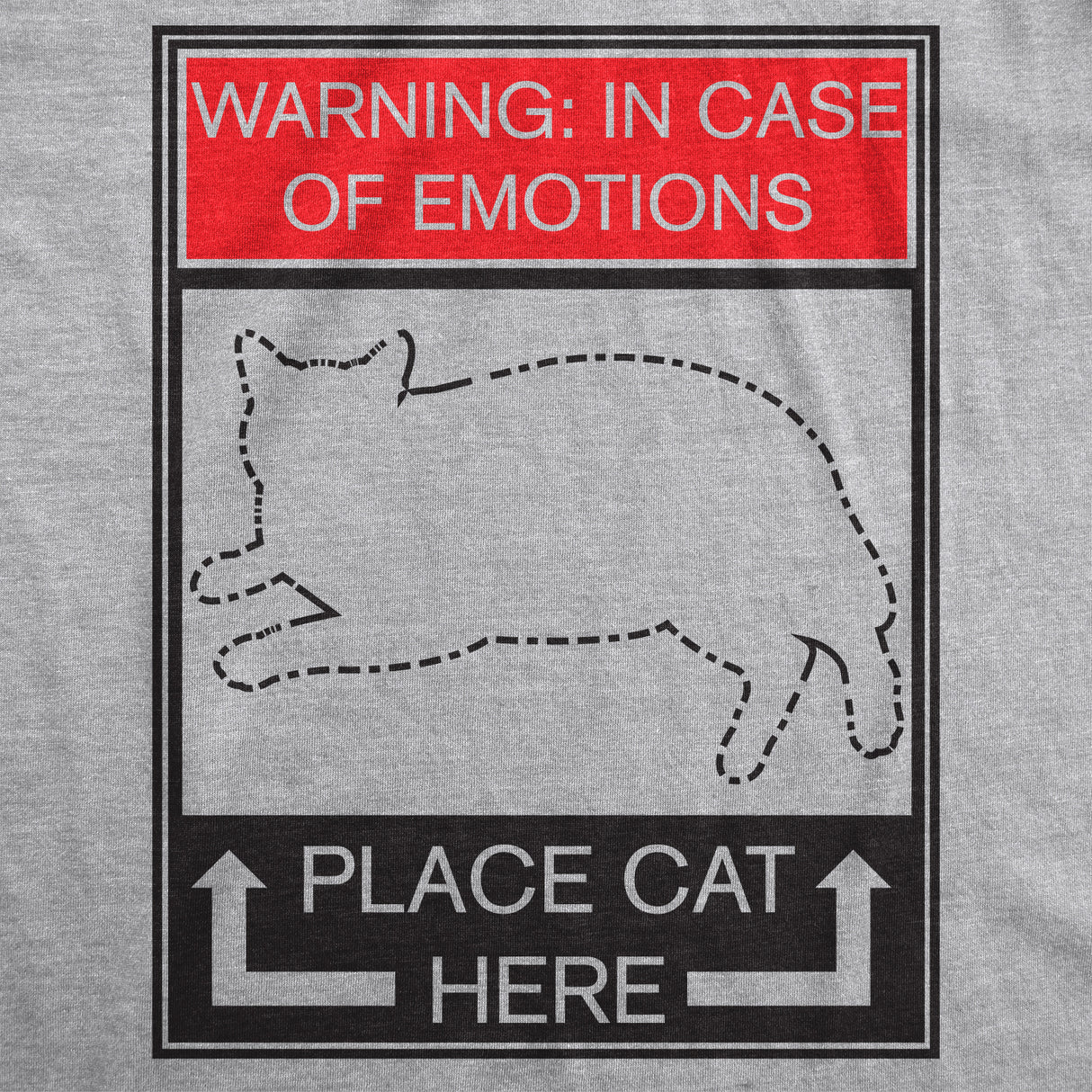 WARNING: In Case of Emotions, Place Cat Here Men's Tshirt