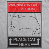 WARNING: In Case of Emotions, Place Cat Here Men's Tshirt