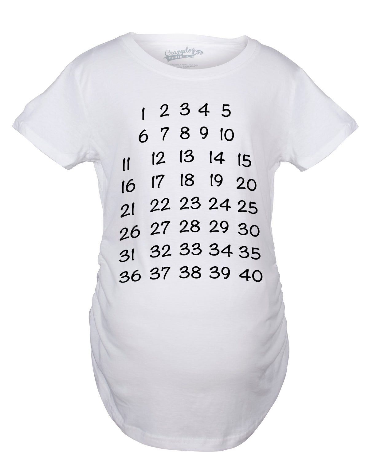 Maternity Calendar Countdown Pregnancy Tee Mark Off Baby Announcement Tshirt