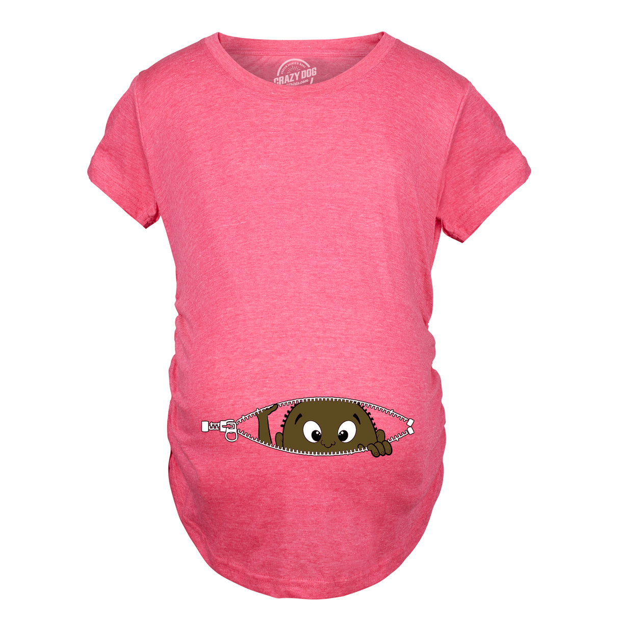 Maternity African American Baby Peeking Funny T shirts Pregnancy Annoucement T shirt