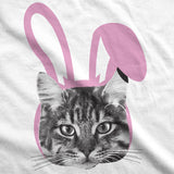 Womens Easter Cat T Shirt Funny Kitten In Bunny Ears Cute Lover Spring Tee