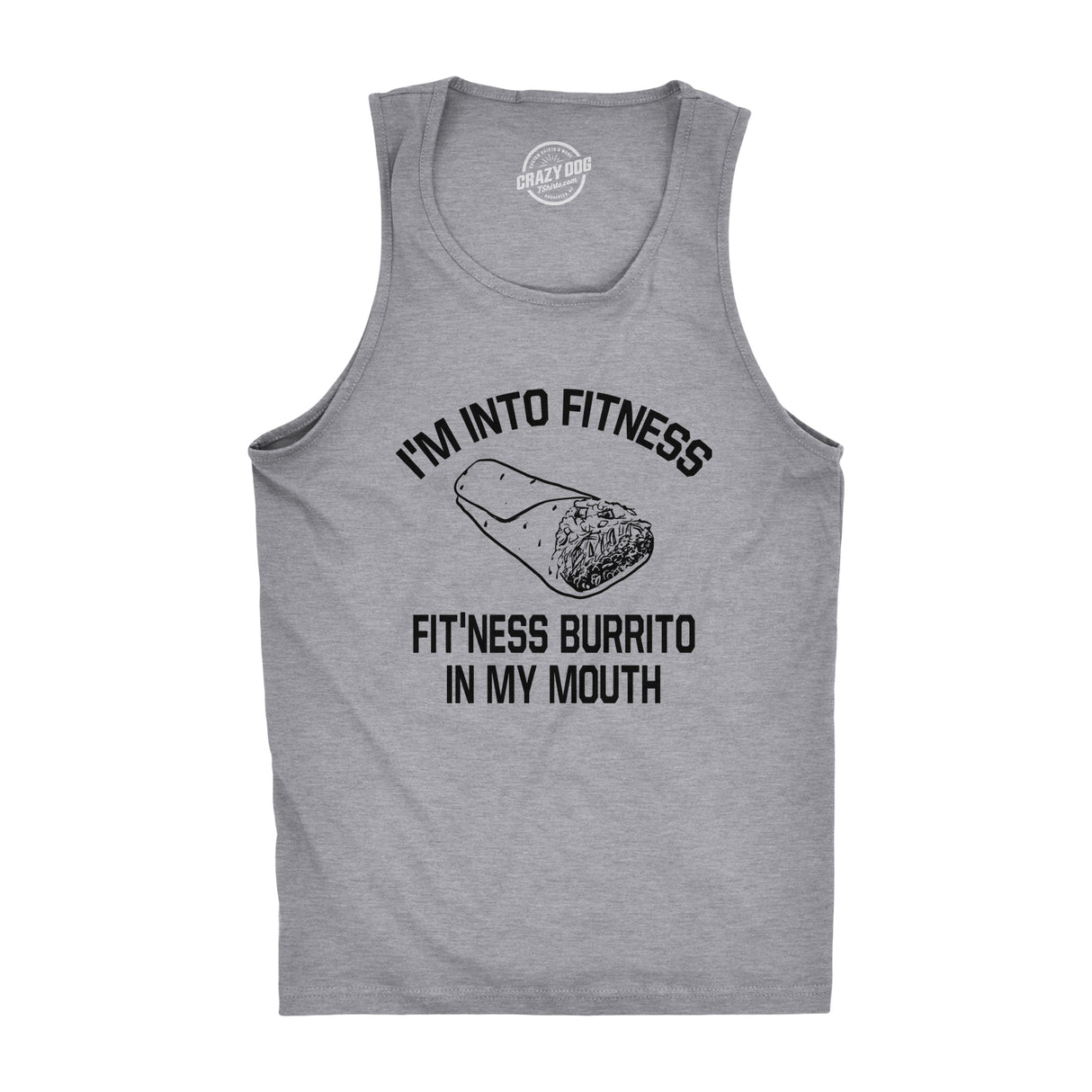 Mens Fitness Burrito Funny Gym Sarcasm Mens Humorous Novelty Tees Fitness Tank Top