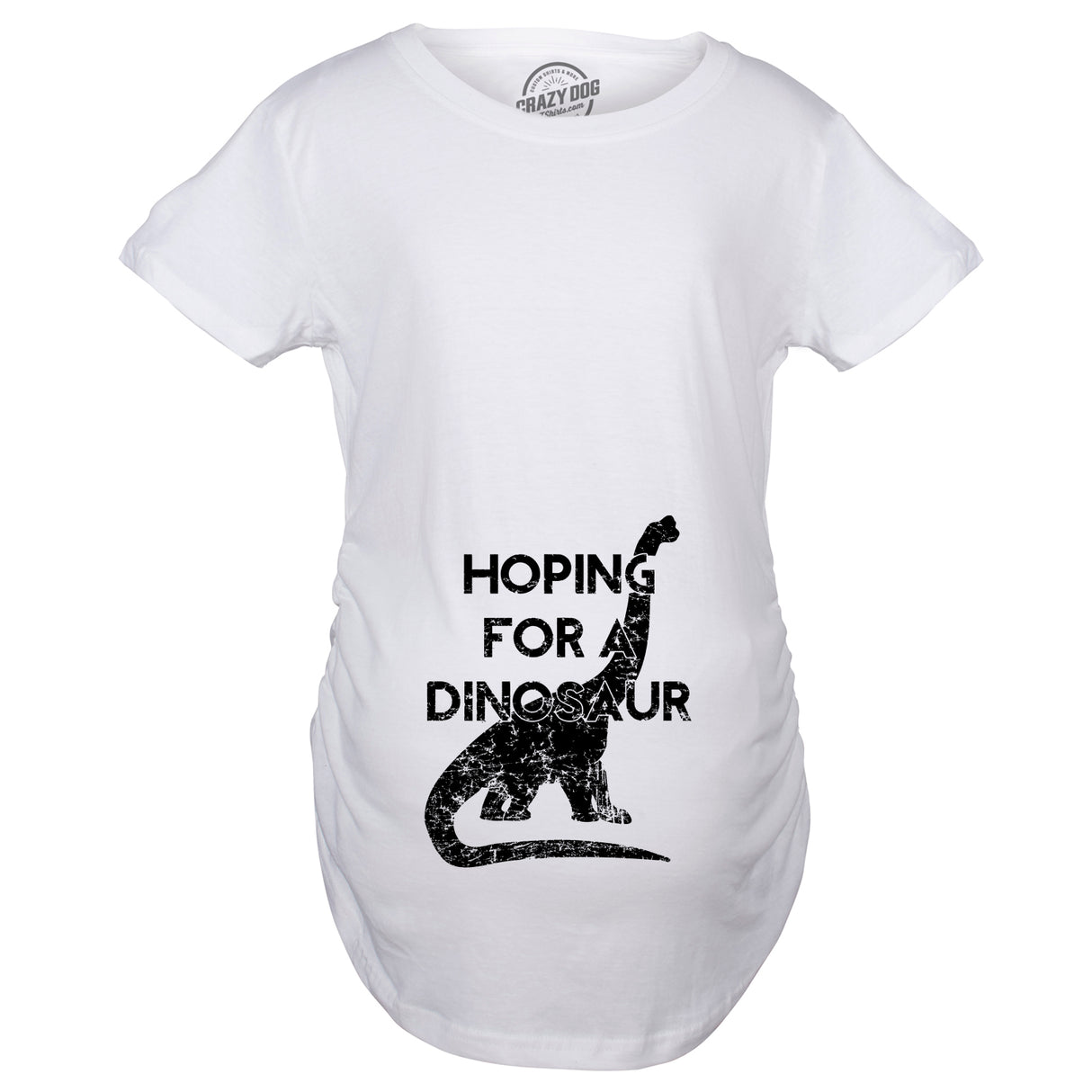 Maternity Hoping For a Dinosaur Funny Baby Pregnancy Announcement T shirt