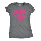 Womens Kiss Me Script Heart Cute \Relationship Flirting T shirt for Ladies