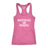 Womens Nevertheless She Persisted Funny Political Congress Senate Fitness Tank Top