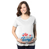 Maternity Red White and Bump Funny T shirts Announce Pregnancy Cute T shirt