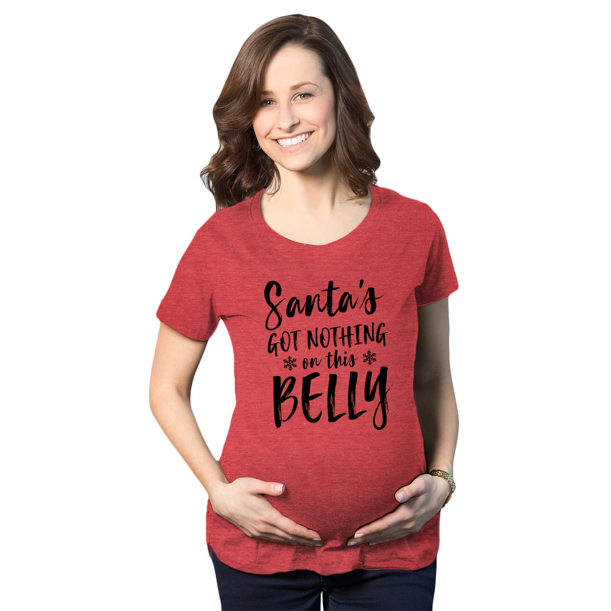 Maternity Santas Got Nothing On This Belly Pregnancy Tshirt Funny Christmas Bump