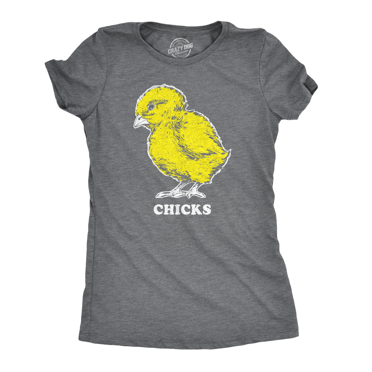 Womens Vintage Chicks Funny Cute Easter Sunday Holiday Retro Bunny T Shirt
