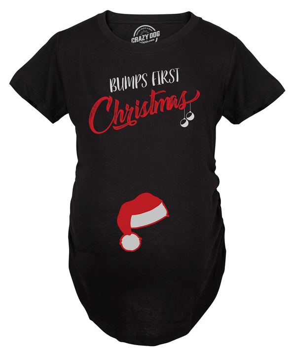 Maternity Bumps First Christmas Ornament New Baby T Shirt Pregnancy Tee For Mom