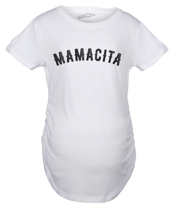 Maternity Mamacita Pregnancy Tshirt Funny Spanish Language Hispanic Belly Bump Tee