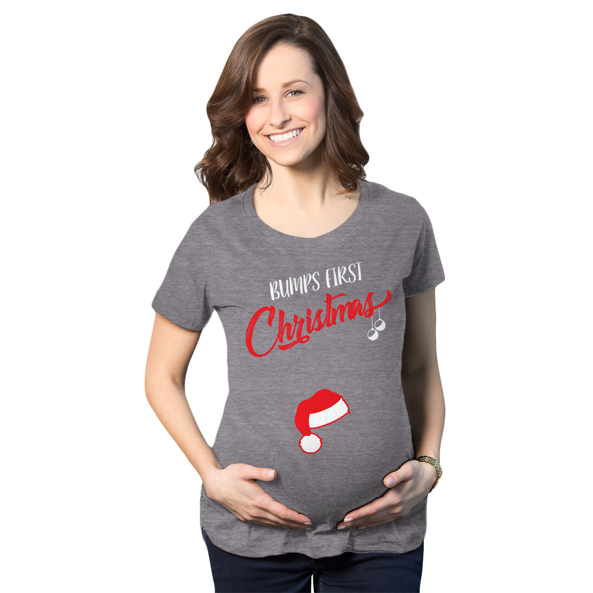 Funny Maternity Christmas Shirts for the Holidays Cute Tees to Celebrate Bumps First Christmas