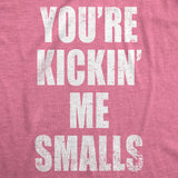 Maternity Kicking Me Smalls Funny T shirt Pregnancy Announcement Novelty Tee