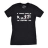 Womens If Zombies Chase Us I'm Tripping You Funny Sarcastic Halloween TShirt