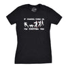 Womens If Zombies Chase Us I'm Tripping You Funny Sarcastic Halloween TShirt