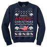 Crew Neck Have Ameri-Christmas Shirt Funny Patriotic Sweatshirt