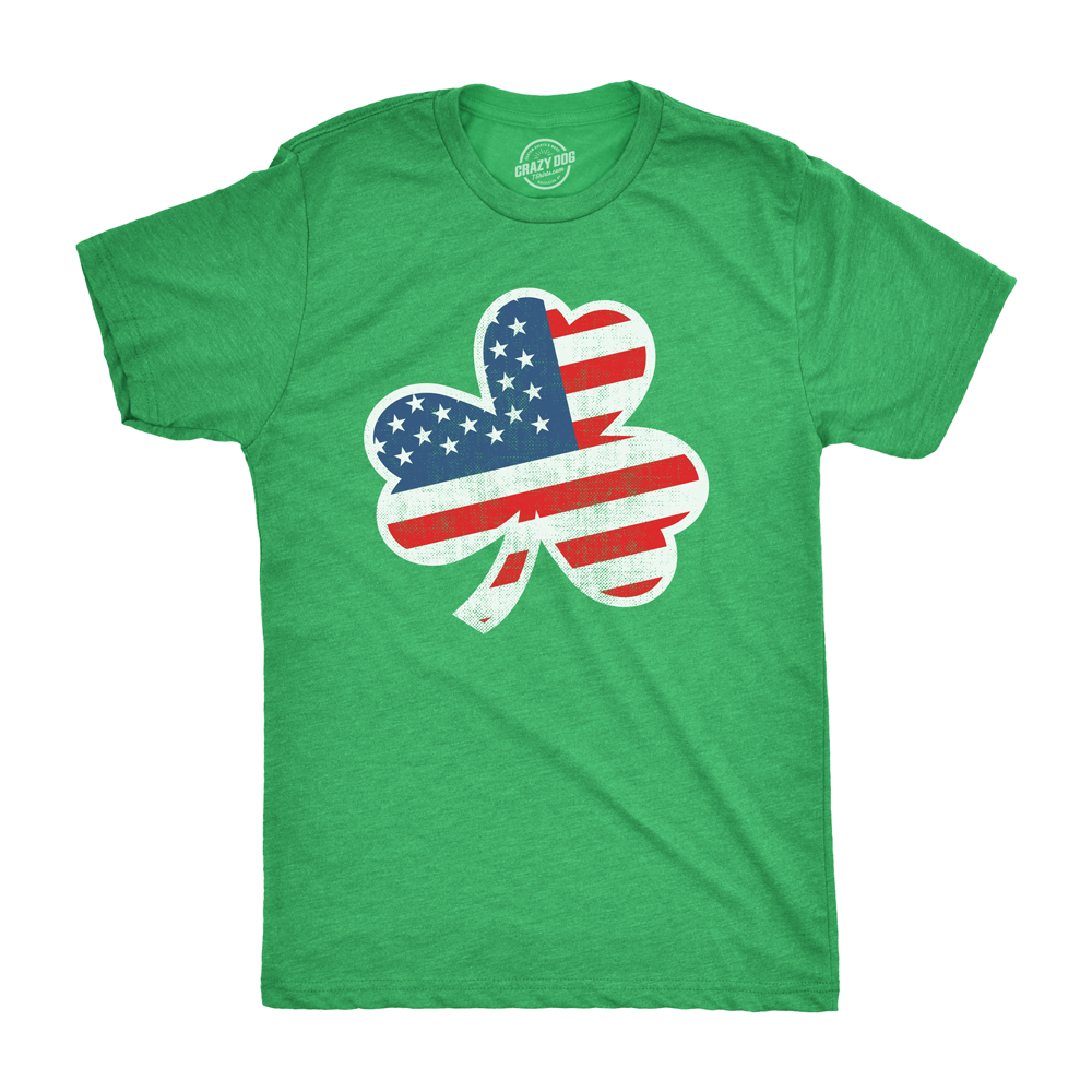 American Flag Shamrock Men's Tshirt