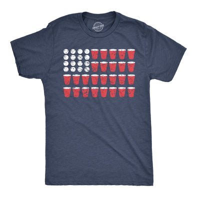 Beer Pong Flag Men's Tshirt