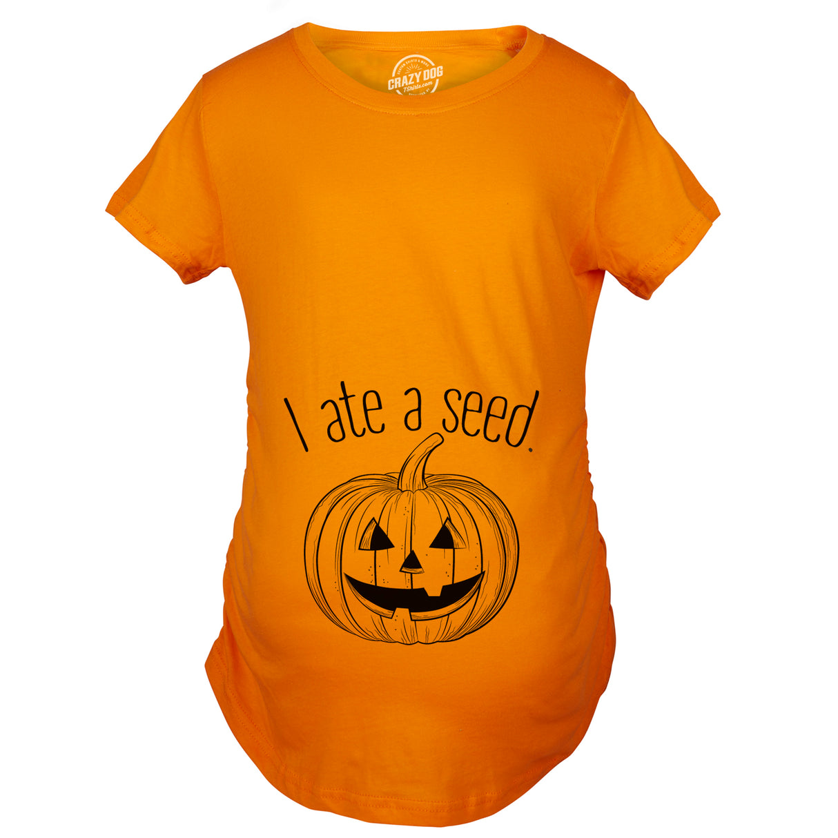 Maternity I Ate A Seed Tshirt Halloween Jack O Lantern Pumpkin Pregnancy Tee