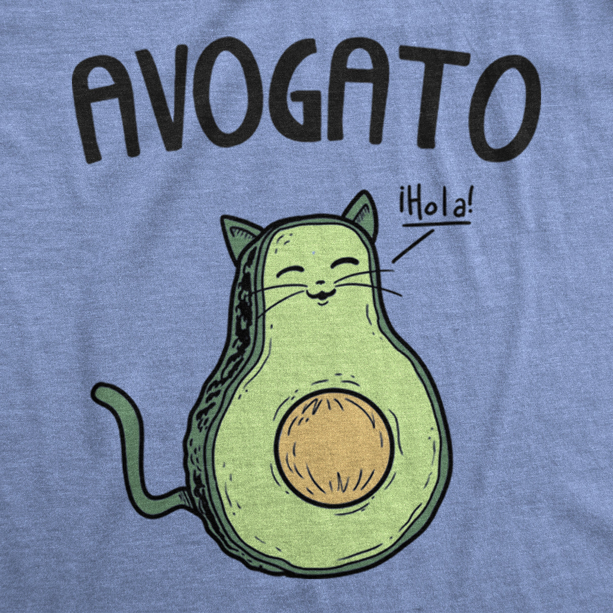 Womens Avogato Funny T shirt Avocado Cat Cute Face Graphic Novelty Tee for Girls