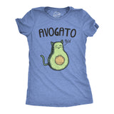 Womens Avogato Funny T shirt Avocado Cat Cute Face Graphic Novelty Tee for Girls