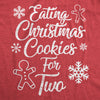 Maternity Eating Cookies For Two Pregnancy T shirt Cute Christmas Announcement