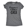 Womens Happiness Is Being A Gigi T shirt Cute Gift for Grandma Funny Grandmother