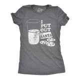 Womens I Put Out for Santa T shirt Funny Sarcastic Novelty Christmas Gift Tee