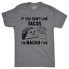 Crazy Dog Mens Funny Taco T Shirts Adult Humor Mexican Food Tees for Guys