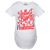 Maternity The Jolliest Bump This Side Of The Nuthouse Pregnancy Tshirt Cute Christmas Tee