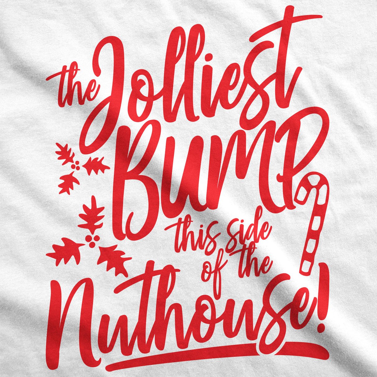 Maternity The Jolliest Bump This Side Of The Nuthouse Pregnancy Tshirt Cute Christmas Tee