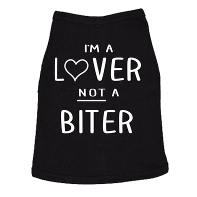 Dog Shirt Im A Lover Not A Biter Funny Clothes For Small Breed Daschund Corgi