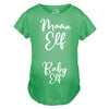 Maternity Mama Elf Baby Elf Pregancy Tshirt Cute Christmas Tee