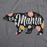 Womens Mama Bear T shirt Cute Funny Best Mom of Boys Girls Cool Mother Tee