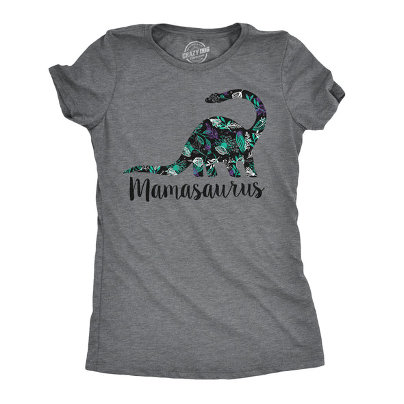 Womens Mamasaurus Brontosaurus and Mamasaurus Rex Dinosaur Mom T Shirts Funny Cool Graphic Tee for Mothers Day