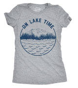 Womens On Lake Time Tshirt Funny Summer Vacation Outdoors Tee For Ladies