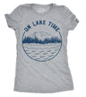 Womens On Lake Time Tshirt Funny Summer Vacation Outdoors Tee For Ladies