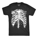 Mens Splattered Rib Cage Tshirt Cool Skeleton Costume Halloween Tee For Guys