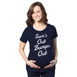 Maternity Suns Out Bumps Out Tshirt Funny Summer Pregnancy Tee