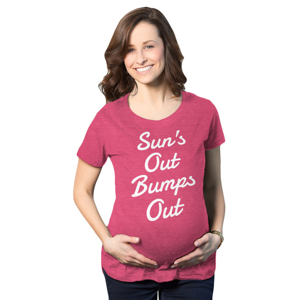 Maternity Suns Out Bumps Out Tshirt Funny Summer Pregnancy Tee