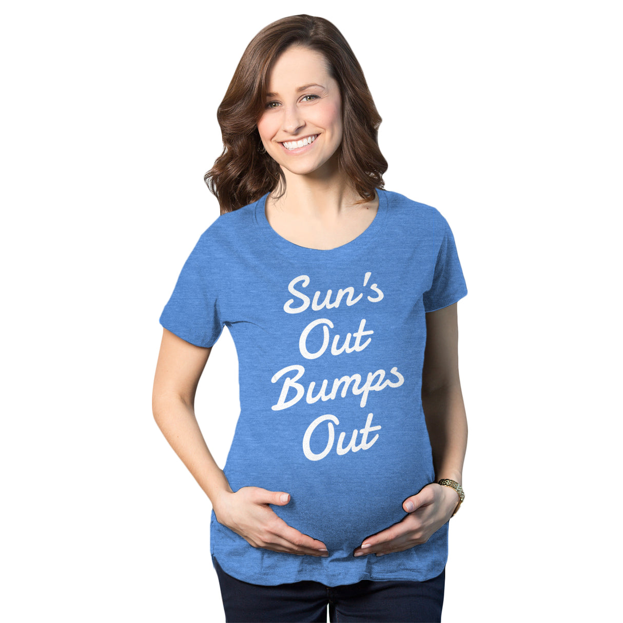 Maternity Suns Out Bumps Out Tshirt Funny Summer Pregnancy Tee