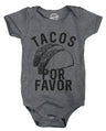 Creeper Tacos Por Favor Funny Shower Gift for Newborn Baby Shirt Toddler